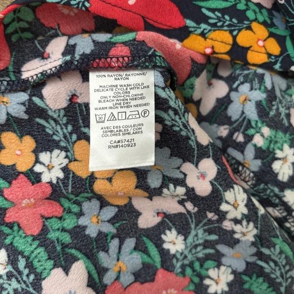 Loft Women's Floral Blouse Size L - Picture 8 of 14